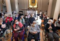 Maiolati Spontini. Riccardo Muti tra gli ospiti della Casa di Riposo. Foto Binci